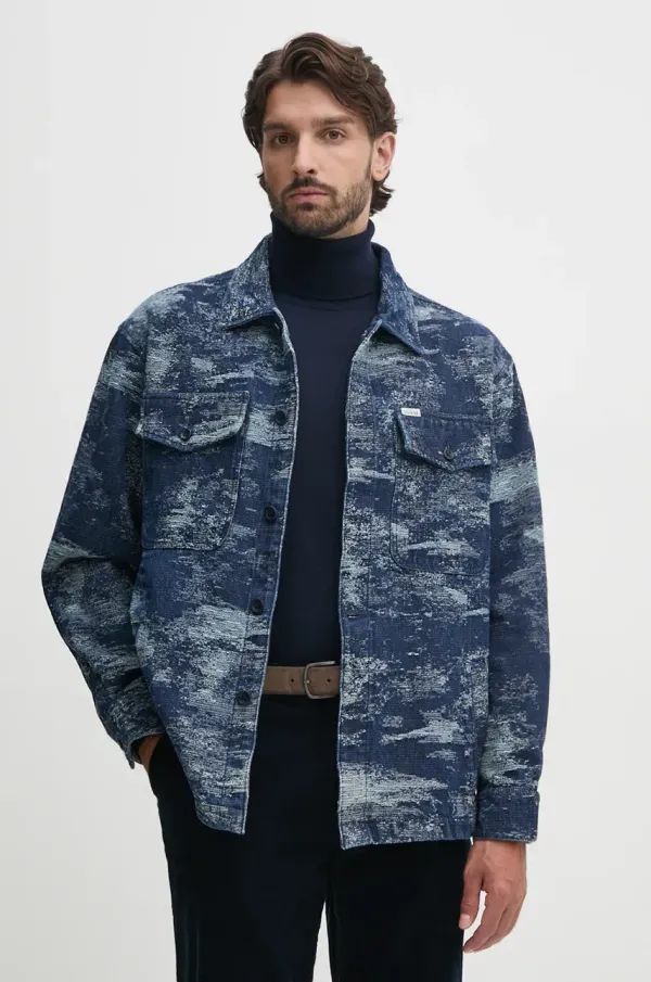 Guess Jakna Guess BILLY moška, mornarsko modra barva, M4YN30 D5DJ1