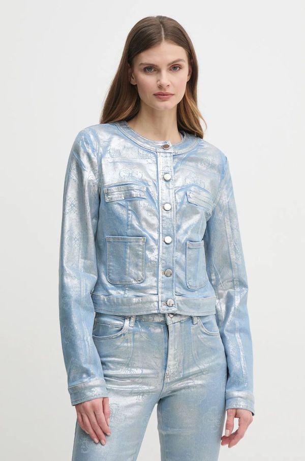 Guess Jakna Guess SAMMY ženska, siva barva, W5RN11 D5JS1