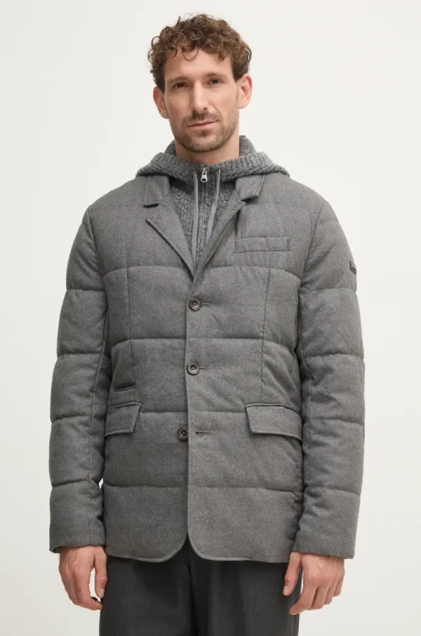 Hackett London Jakna Hackett London moška, siva barva, HM403211