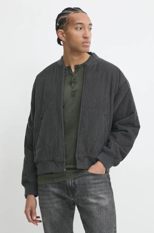 Hollister Co. Jakna Hollister Co. moška, siva barva, KI332-4048