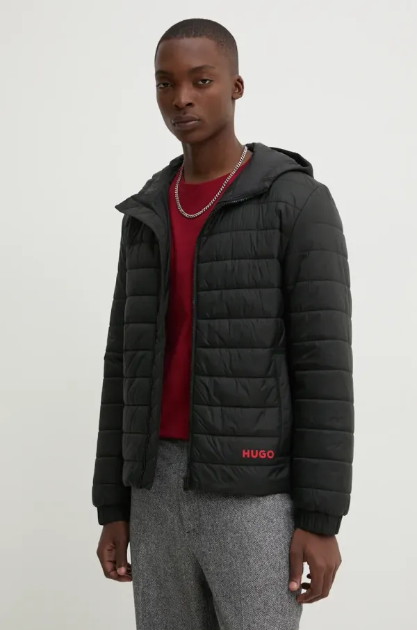 HUGO Jakna HUGO moška, črna barva, 50518785