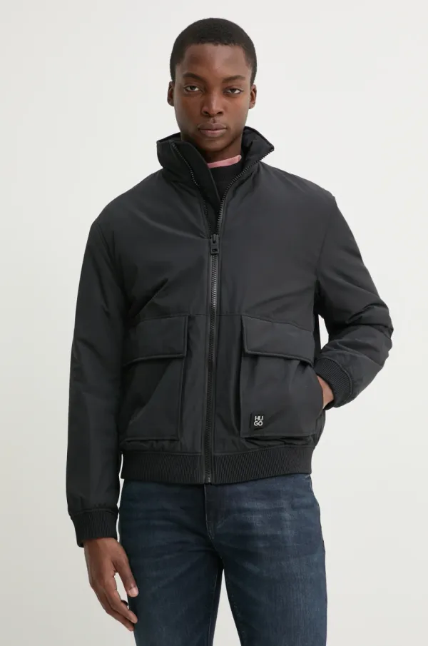 HUGO Jakna HUGO moška, črna barva, 50530766