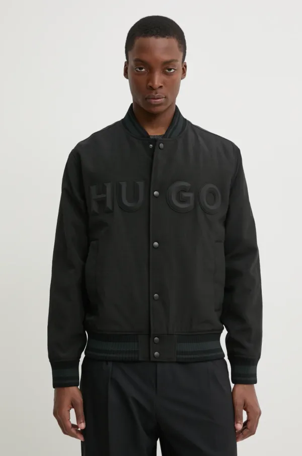 HUGO Jakna HUGO moška, črna barva, 50530782