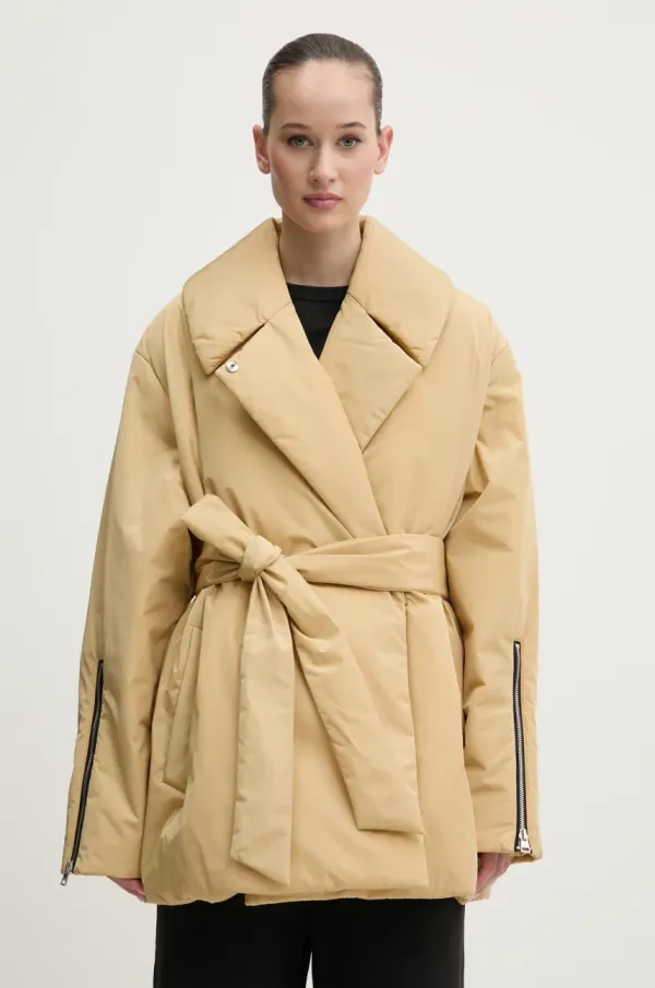 HUGO Jakna HUGO ženska, bež barva, 50541393