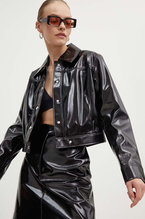 HUGO Jakna HUGO ženska, črna barva, 50516857