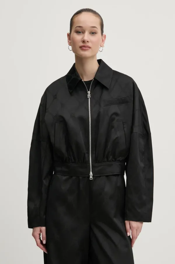 HUGO Jakna HUGO ženska, črna barva, 50538791