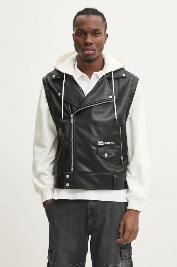 Karl Lagerfeld Jeans Jakna Karl Lagerfeld Jeans moška, črna barva, A1M15005