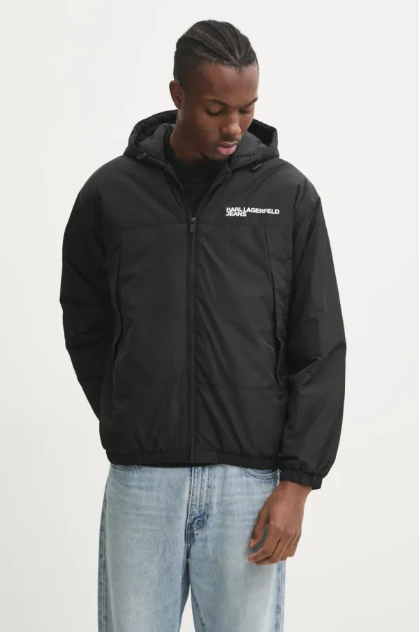 Karl Lagerfeld Jeans Jakna Karl Lagerfeld Jeans moška, črna barva, A1M15006