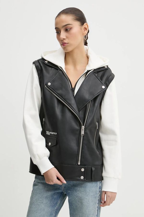 Karl Lagerfeld Jeans Jakna Karl Lagerfeld Jeans ženska, črna barva, A1W15012