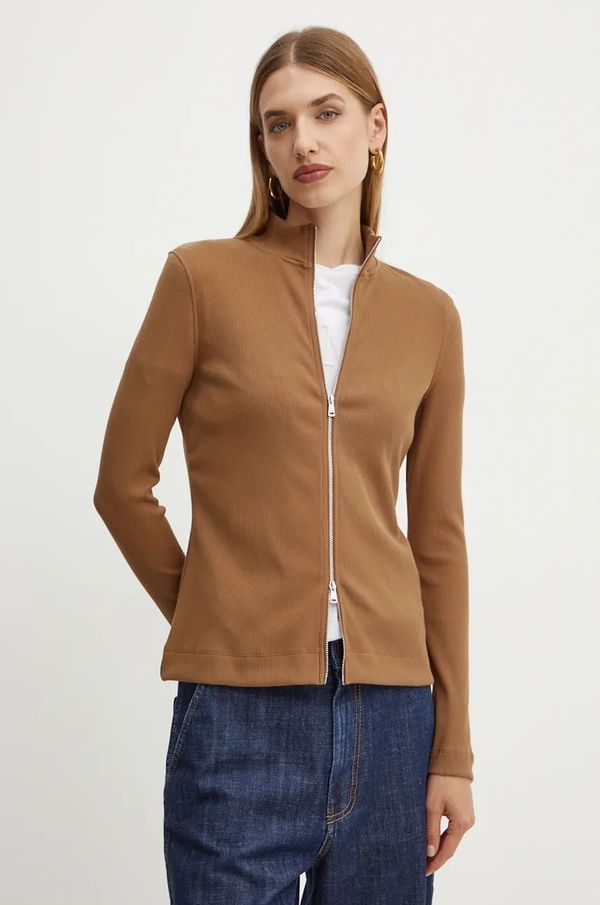 Max Mara Leisure Jakna Max Mara Leisure ženski, rjava barva, 2426916038600