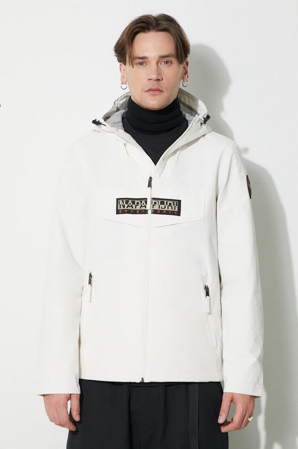 Napapijri Jakna Napapijri Rainforest Open S moška, bela barva, NP0A4H2ON1A1