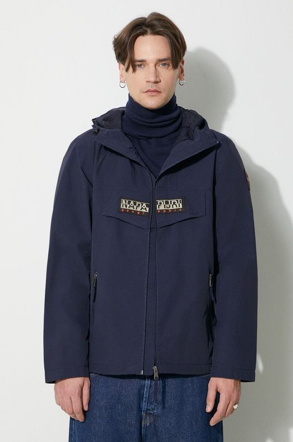 Napapijri Jakna Napapijri Rainforest Open S moška, mornarsko modra barva, NP0A4H2O1761