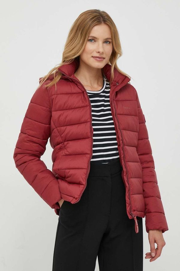 Pepe Jeans Jakna Pepe Jeans ženska, bordo barva