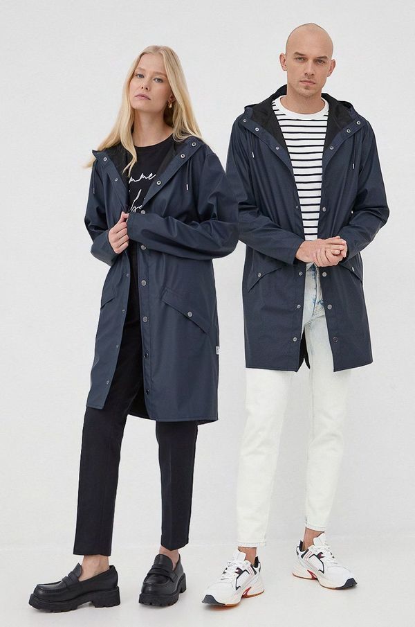 Rains Jakna Rains 12020 Long Jacket mornarsko modra barva