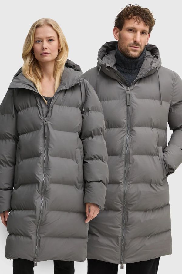 Rains Jakna Rains Alta Longer Puffer Jacket W3T4 siva barva, 15130-13