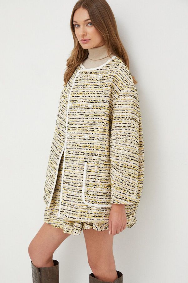 Custommade Jakna s primesjo volne Custommade zelena barva