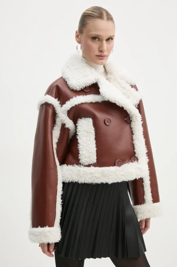 Stand Studio Jakna Stand Studio Kristy Jacket ženska, rjava barva, 61090-9010