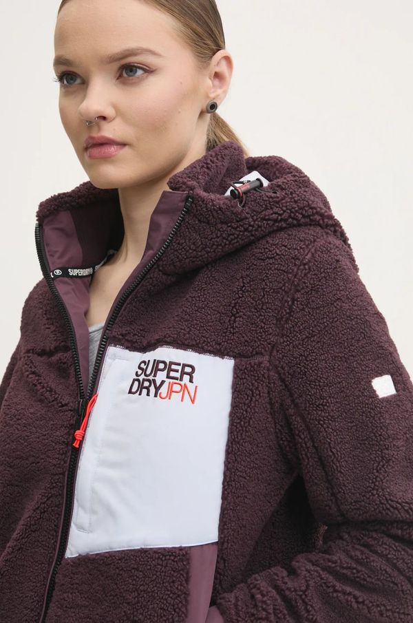 Superdry Jakna Superdry ženska, vijolična barva, W5011820A-C4J