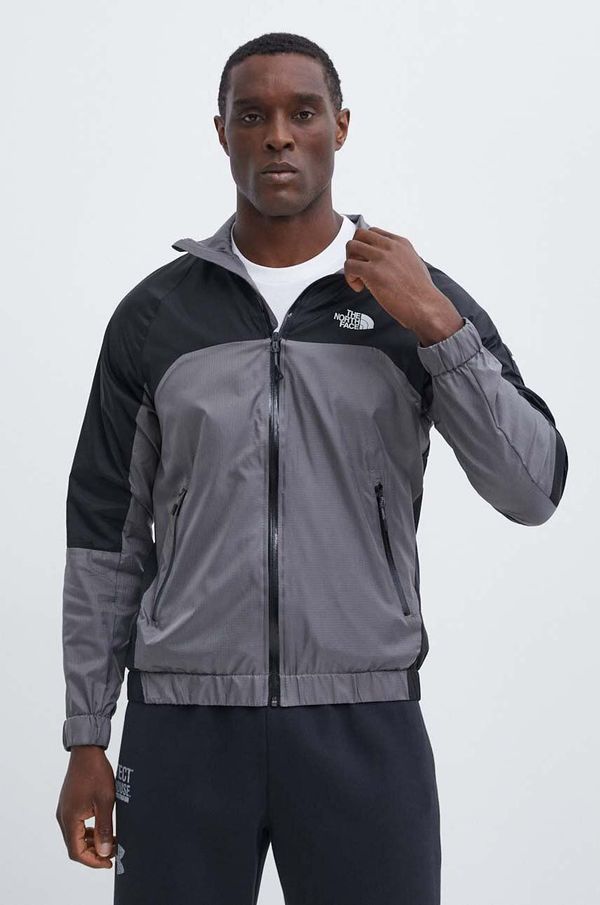 The North Face Jakna The North Face Wind Shell Full Zip moška, siva barva, NF0A879FRPI1