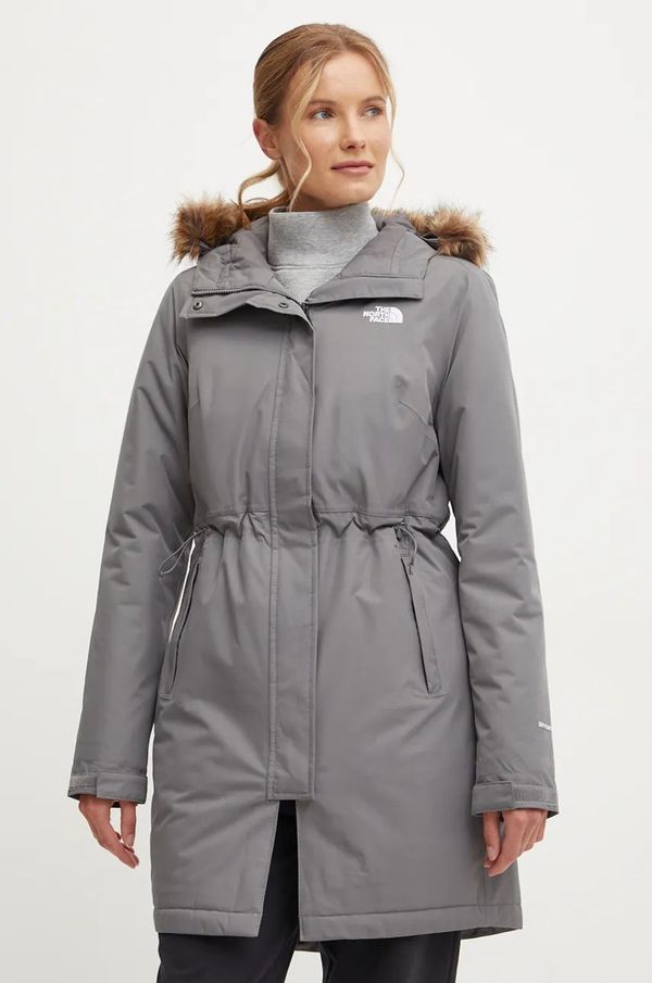 The North Face Jakna The North Face Zaneck Parka ženska, siva barva, NF0A4M8Y0UZ1