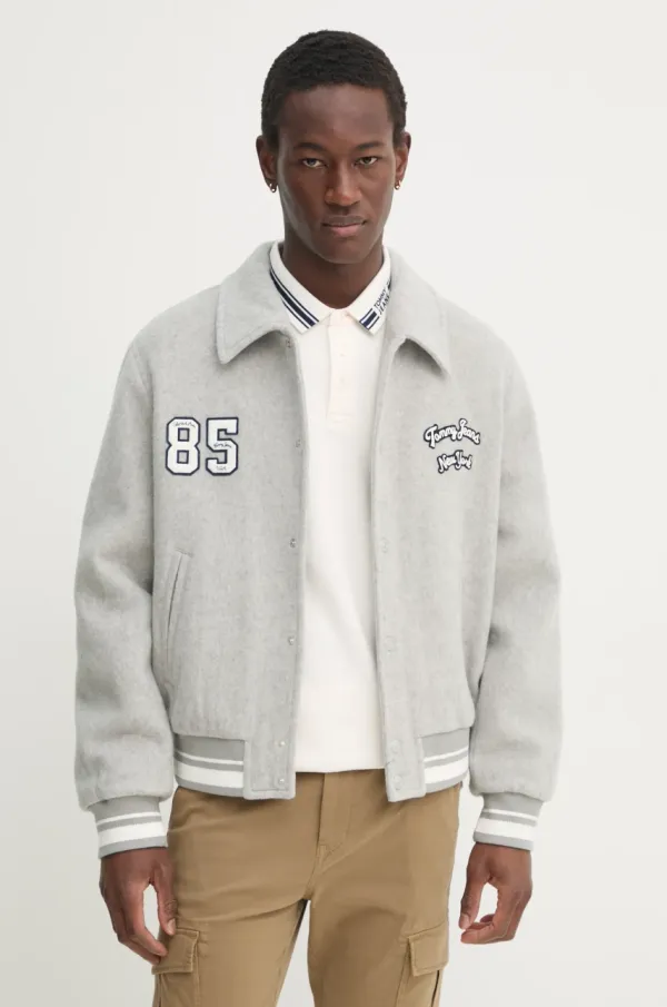 Tommy Jeans Jakna Tommy Jeans moška, siva barva, DM0DM21119