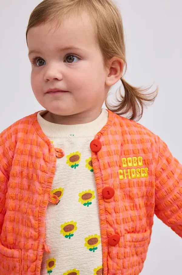 Bobo Choses Jakna za dojenčka Bobo Choses oranžna barva, 125AB093