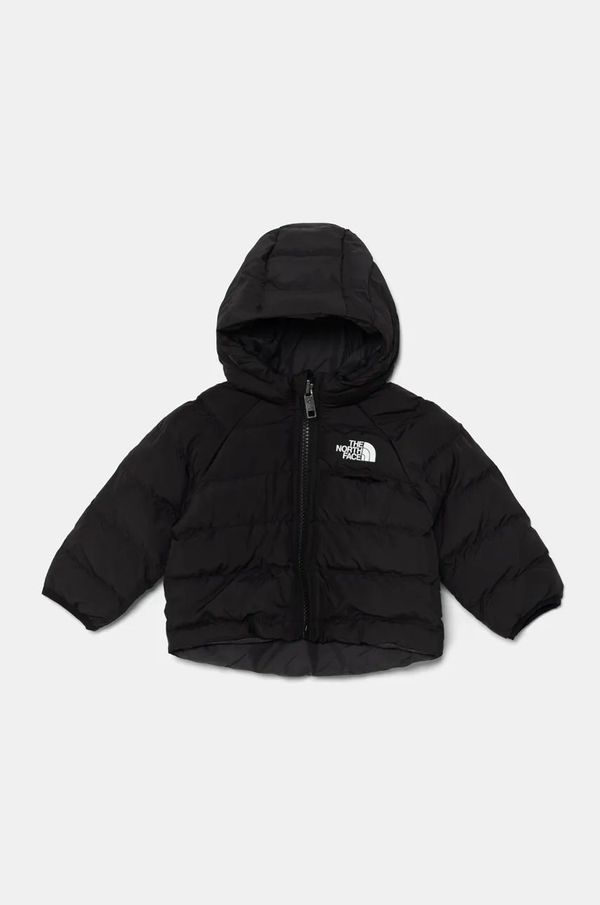 The North Face Jakna za dojenčka The North Face BABREVERSIBLE PERRITO HOODED JACKET črna barva, NF0A88W3JK31