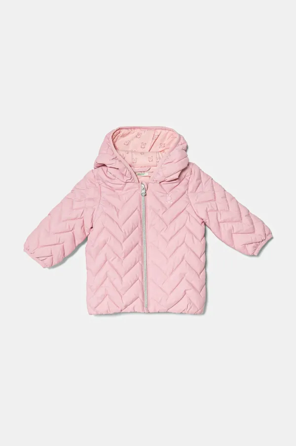 United Colors of Benetton Jakna za dojenčka United Colors of Benetton roza barva, 2WU0AN00W