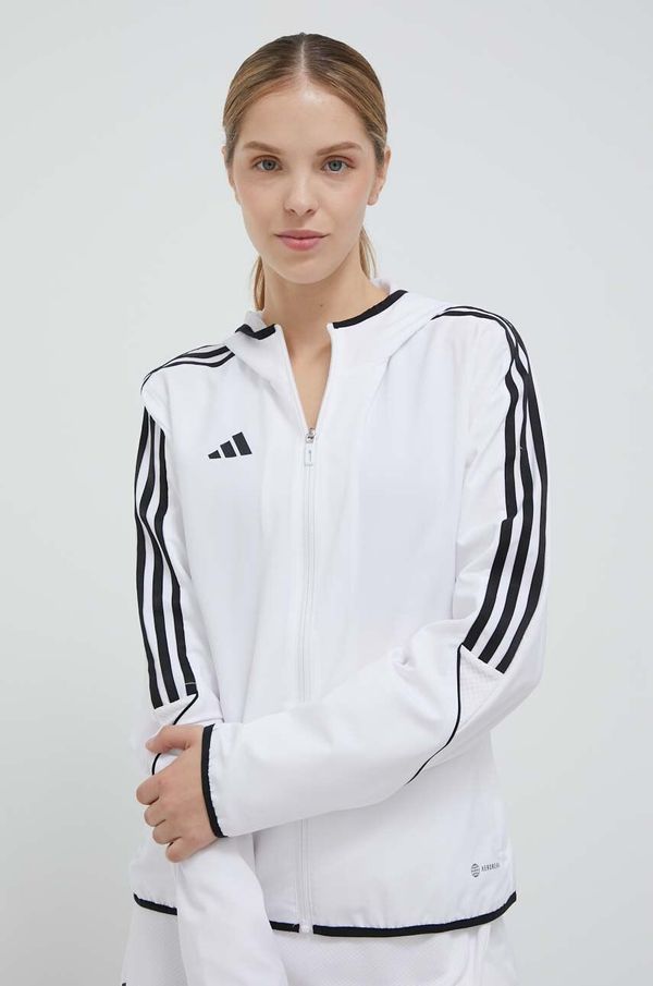 adidas Performance Jakna za vadbo adidas Performance Tiro 23 bela barva