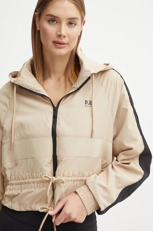P.E Nation Jakna za vadbo P.E Nation Cropped Man Down bež barva, 243J341