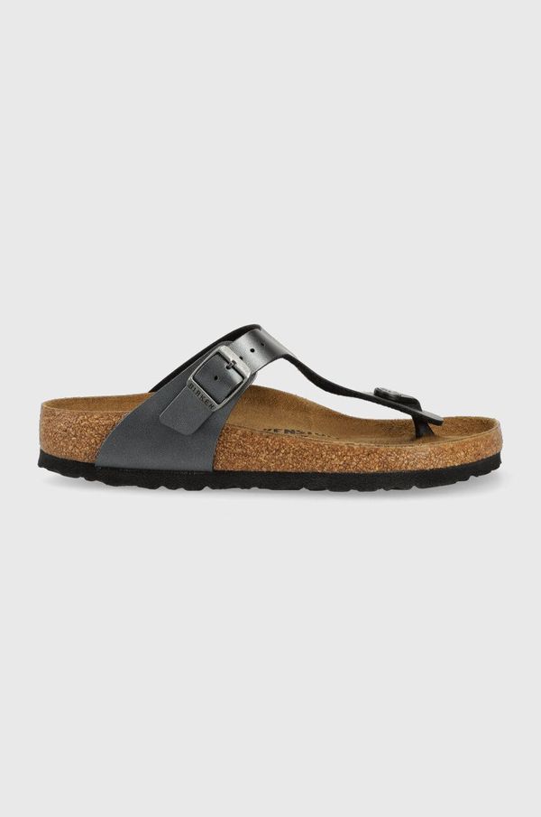 Birkenstock Japonke Birkenstock Gizeh BF ženske, črna barva