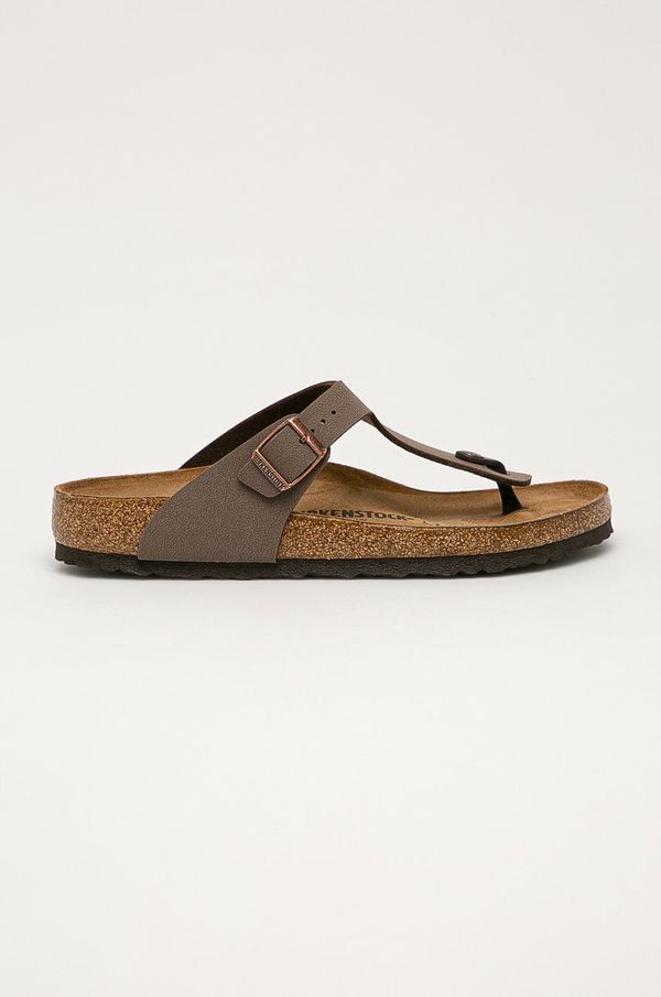 Birkenstock Japonke Birkenstock Gizeh moške, rjava barva, 43751.M