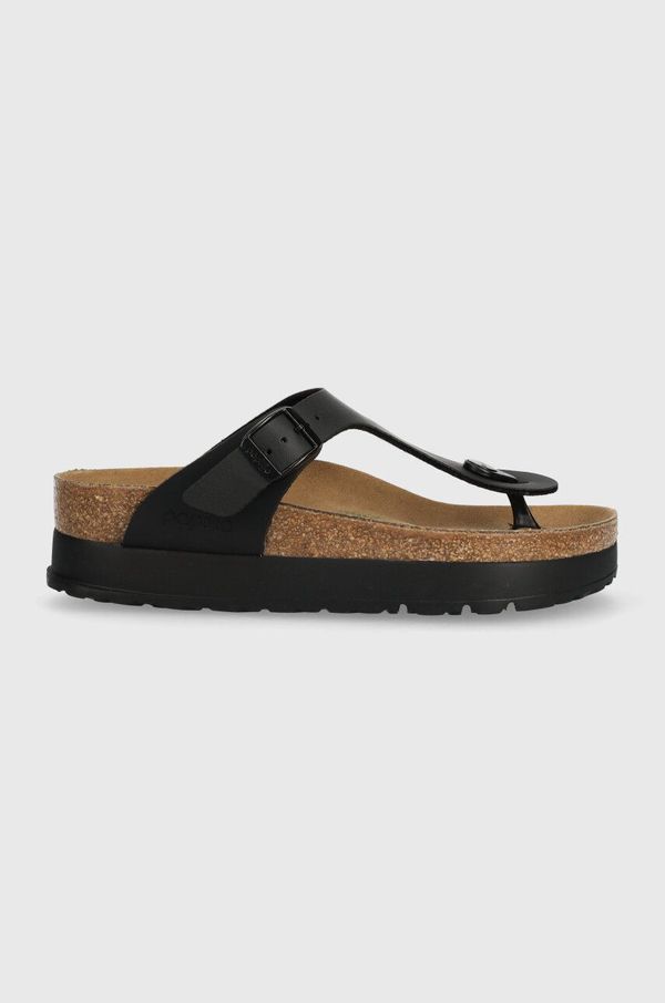 Birkenstock Japonke Birkenstock Gizeh Platform Flex ženske, črna barva, 1027367