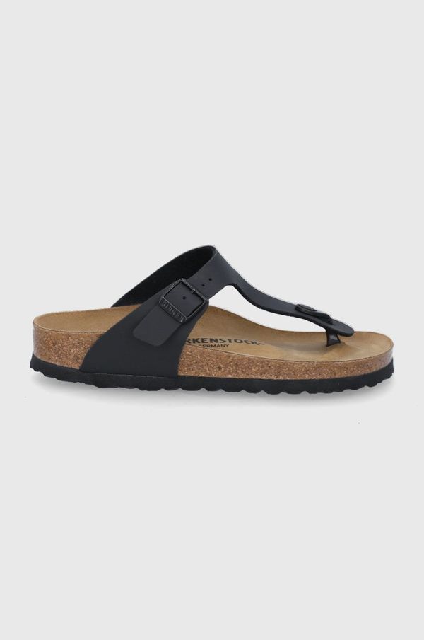 Birkenstock Japonke Birkenstock Gizeh ženske, črna barva, 43693