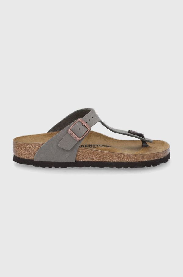 Birkenstock Japonke Birkenstock Gizeh ženske, siva barva, 43393