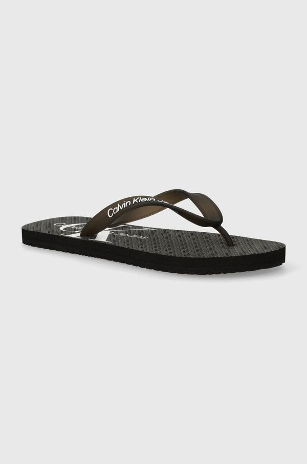 Calvin Klein Jeans Japonke Calvin Klein Jeans BEACH SANDAL GLOSSY moške, črna barva, YM0YM00952