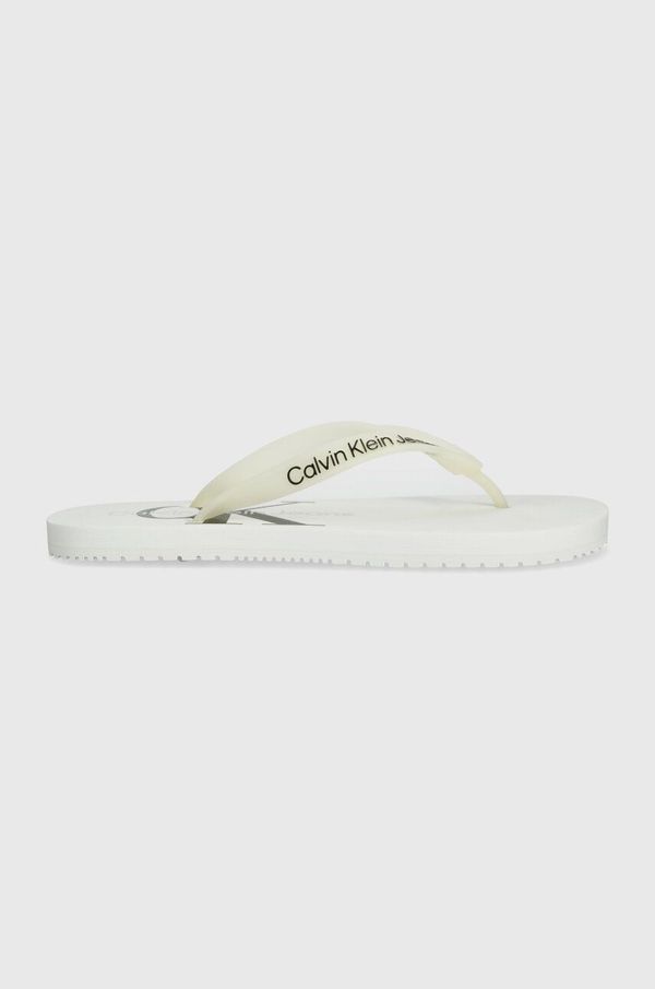 Calvin Klein Jeans Japonke Calvin Klein Jeans BEACH SANDAL MONOLOGO TPU ženske, bela barva