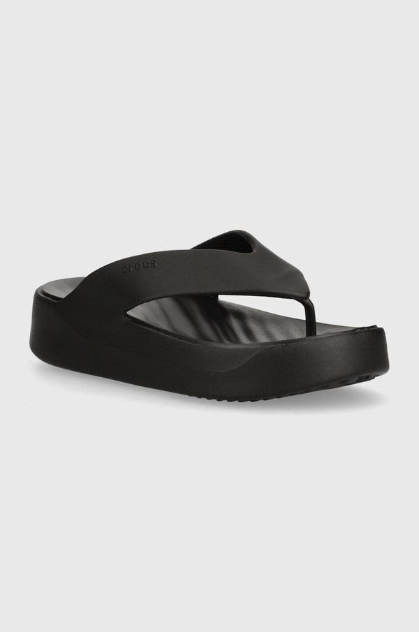 Crocs Japonke Crocs Gataway Platform Flip ženske, črna barva, 209410