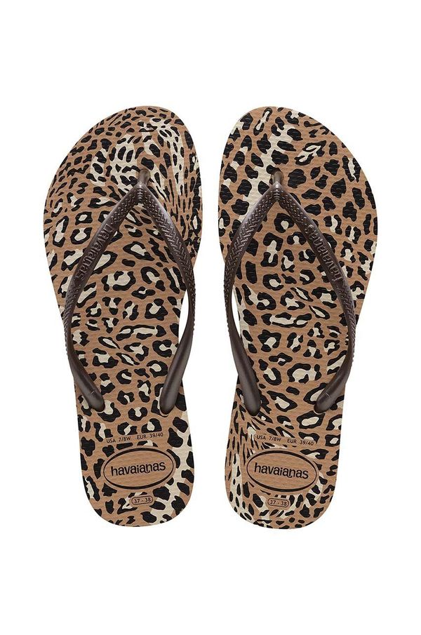 Havaianas Japonke Havaianas SLIM ANIMALS ženske, rjava barva, 4103352.6841