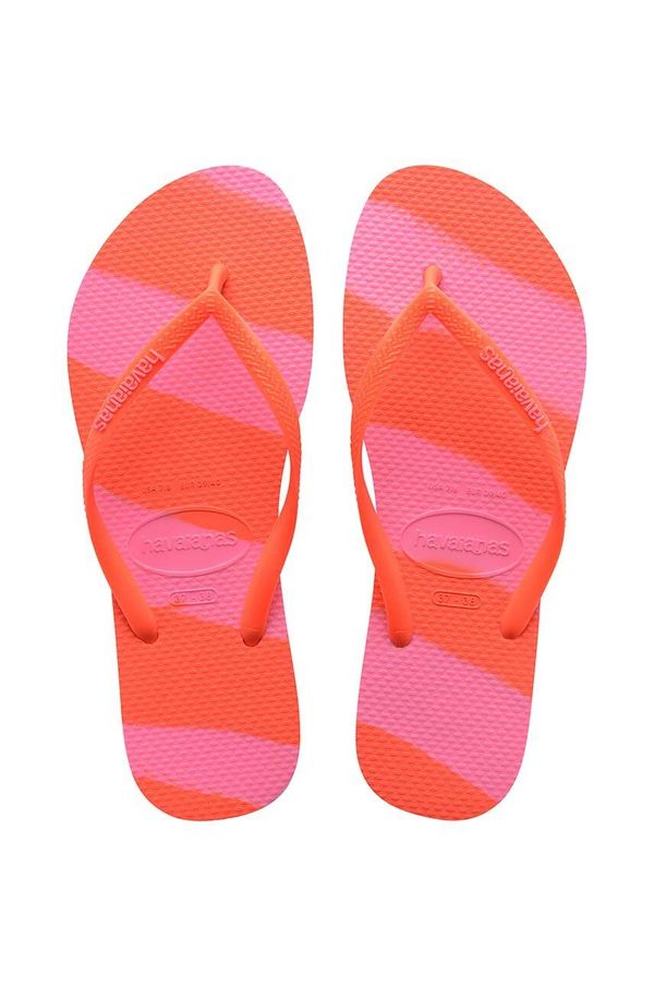 Havaianas Japonke Havaianas SLIM COLOR FUN ženske, oranžna barva, 4149323.5572