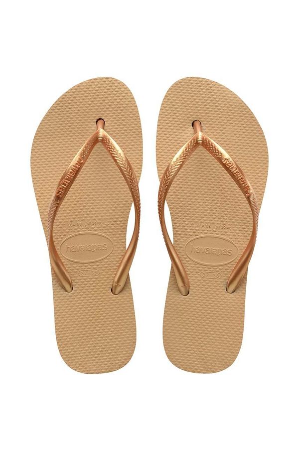 Havaianas Japonke Havaianas SLIM FLATFORM ženske, zlata barva, 4144537.0570