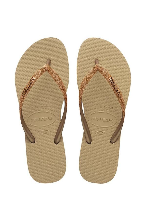 Havaianas Japonke Havaianas SLIM GLITTER II ženske, zlata barva, 4146975.9177