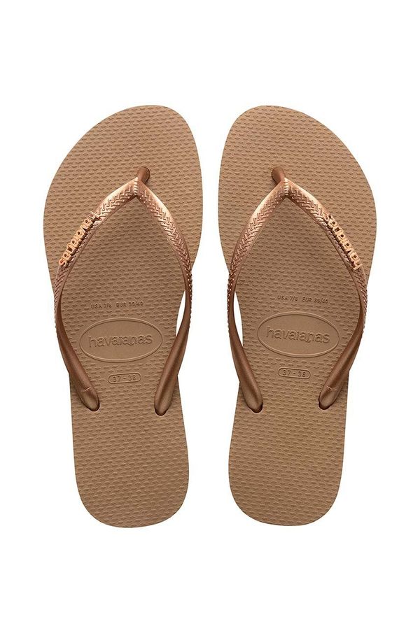 Havaianas Japonke Havaianas SLIM LOGO ženske, zlata barva, 4119875.3581