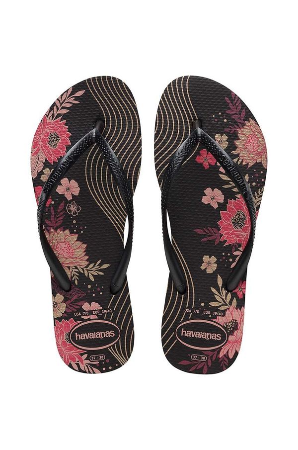 Havaianas Japonke Havaianas SLIM ORGANIC ženske, črna barva, 4132823.7892