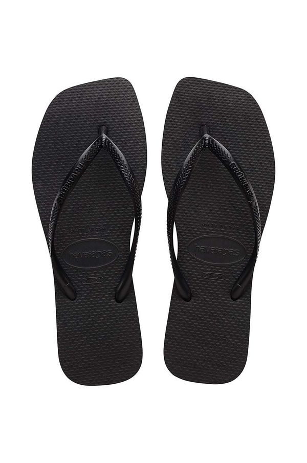 Havaianas Japonke Havaianas SQUARE ženske, črna barva, 4148301.0090