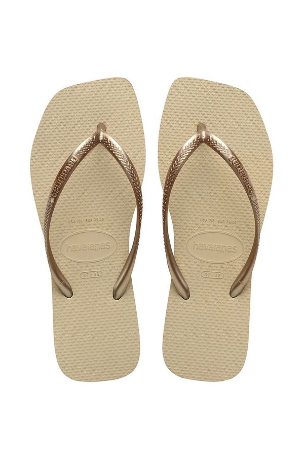 Havaianas Japonke Havaianas SQUARE ženske, zlata barva, 4148301-0154