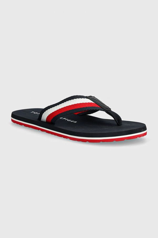 Tommy Hilfiger Japonke Tommy Hilfiger COPRORATE HILFIGER BEACH SANDAL moške, mornarsko modra barva, FM0FM05094