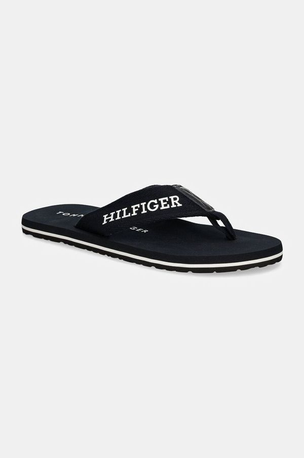 Tommy Hilfiger Japonke Tommy Hilfiger HILFIGER MONOTYPE BEACH SANDAL moške, mornarsko modra barva, FM0FM05237