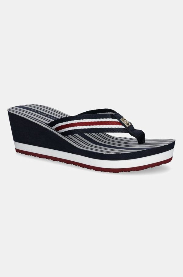 Tommy Hilfiger Japonke Tommy Hilfiger IM PLATFORM BEACH SANDAL ženske, mornarsko modra barva, FW0FW08371