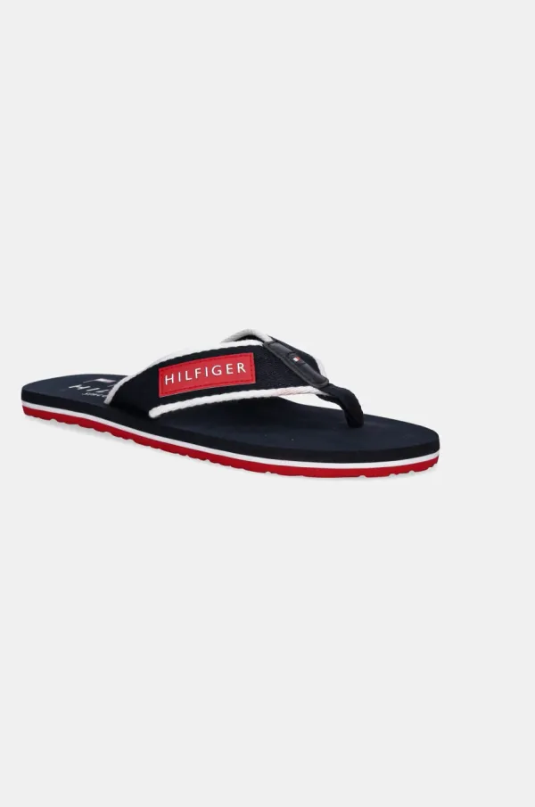 Tommy Hilfiger Japonke Tommy Hilfiger PATCH HILFIGER BEACH SANDAL moške, mornarsko modra barva, FM0FM05435